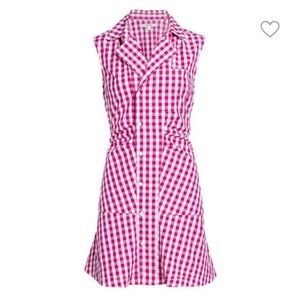 Derek Lam Pink Gingham Sleeveless Dress